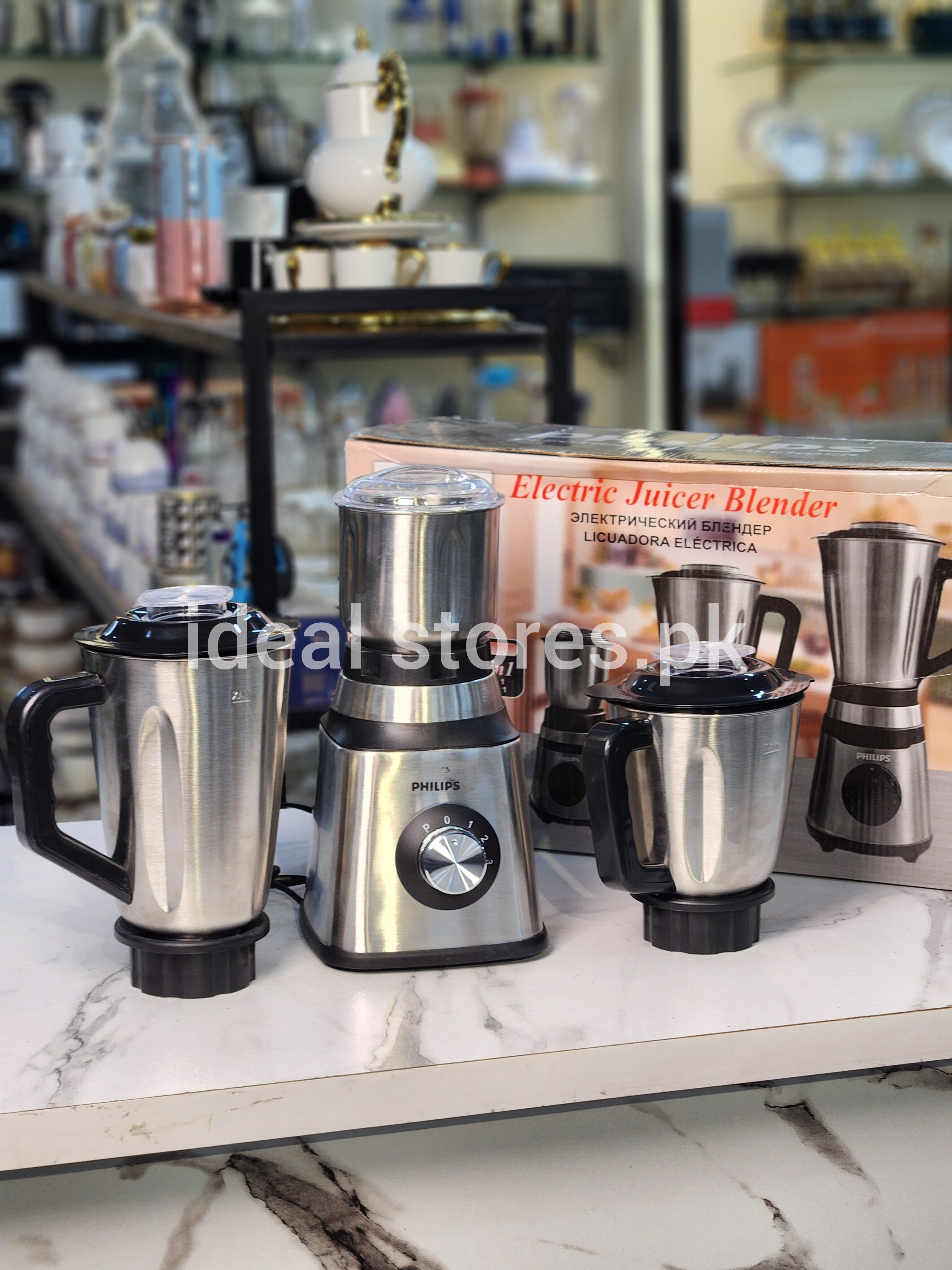 Stainless Steel Electric Blender & Grinder – Multi-Purpose Kitchen Appliance