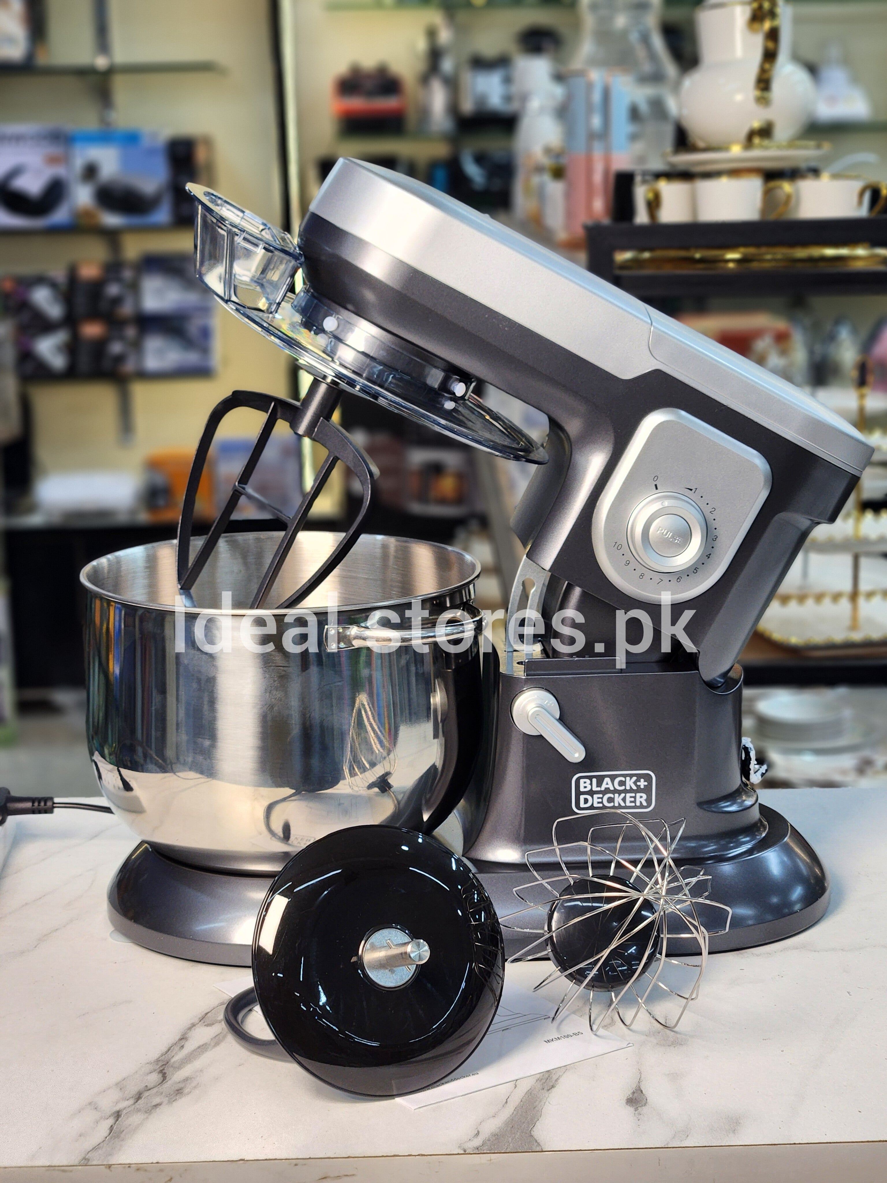 Black+Decker Stand Mixer with Stainless Steel Bowl – Multi-Speed Electric Kitchen Mixer