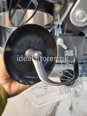 Black+Decker Stand Mixer with Stainless Steel Bowl – Multi-Speed Electric Kitchen Mixer
