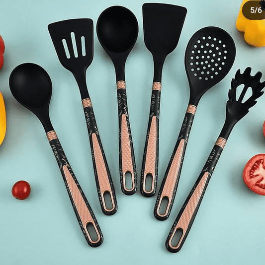 16 Pcs Silicone Cooking Kitchen Utensils Set Black - IDEALSTORES