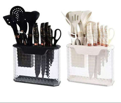 16 Pcs Silicone Cooking Kitchen Utensils Set Black - IDEALSTORES
