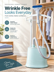 Professional Garment Steamer with Adjustable Stand – Portable Clothes Steam Iron