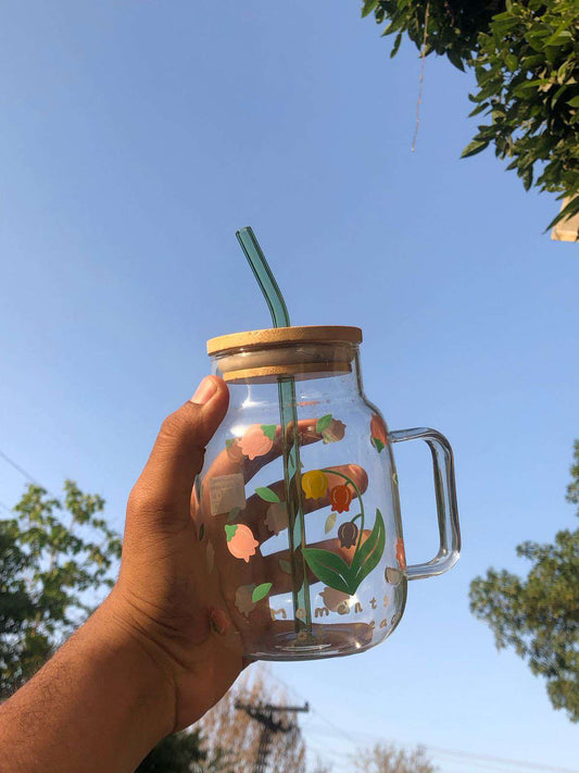 Blossom Big Timber Jar With Lid straw