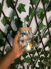 Blossom Big Timber jar with Lid straw