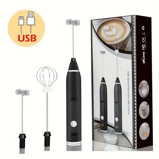 Electric Coffee Mixer – Rechargeable USB Handheld Beater with 3-Speed Adjustable Settings | Perfect for Coffee, Eggs & Blending - IDEALSTORES