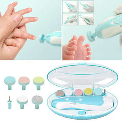 6 in 1 Baby Nail Trimmer Portable Electric Baby Manicure Pedicure Nail Clippers Infant Newborn Baby Nail Cutter with LED Light