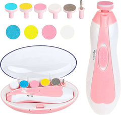 6 in 1 Baby Nail Trimmer Portable Electric Baby Manicure Pedicure Nail Clippers Infant Newborn Baby Nail Cutter with LED Light