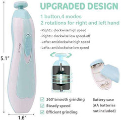 6 in 1 Baby Nail Trimmer Portable Electric Baby Manicure Pedicure Nail Clippers Infant Newborn Baby Nail Cutter with LED Light