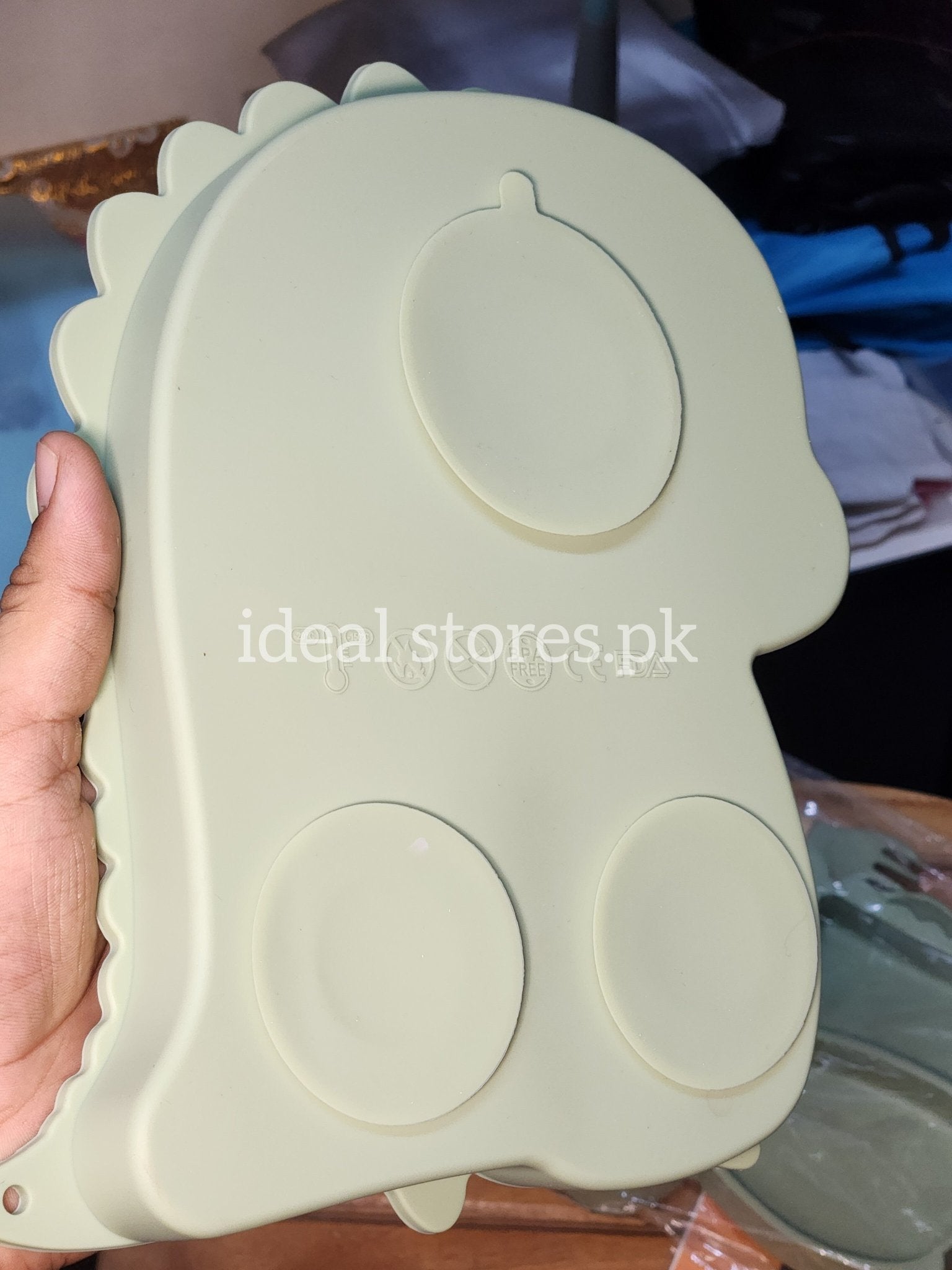Baby Feeding Sitting Set – Silicone Suction Plate with Spoon & Fork | Divided Baby Feeding Tray | BPA-Free - My Store 2