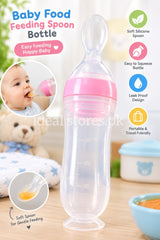 Baby Feeding Spoon Bottle – Soft Silicone Spoon Feeder | Easy Squeeze Baby Food Feeder | Leak-Proof & Portable - My Store 2