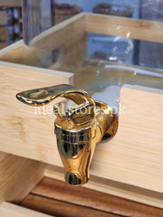 Bamboo Wooden Beverage Dispenser with Glasses – Premium Serving Set - My Store 2