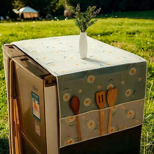 1/4pcs Multifunctional Refrigerator Dust Cover with Pockets, Outdoor Camping