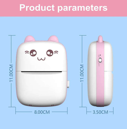 Meow Portable Mini Printer Thermal Label Printers Bluetooth Wireless Printing Inkless Stickers Paper 57mm Impressora Portatil