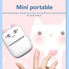 Meow Portable Mini Printer Thermal Label Printers Bluetooth Wireless Printing Inkless Stickers Paper 57mm Impressora Portatil