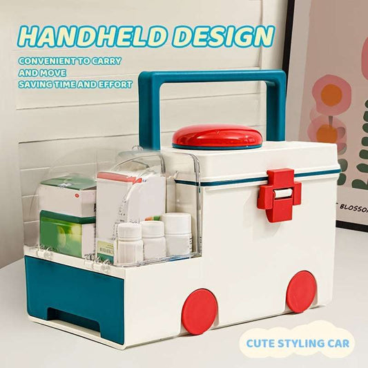 Compact First Aid Kit Organizer - Durable PP Storage Box for Home, Dorm & Outdoor Emergencies, Medicine Storage, Supplies