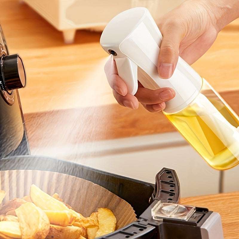 Versatile 300ml Oil Sprayer Bottle - Perfect for Cooking, BBQ, Baking & More - Transparent PET Olive Oil Dispenser with Easy-to-See Oil Level