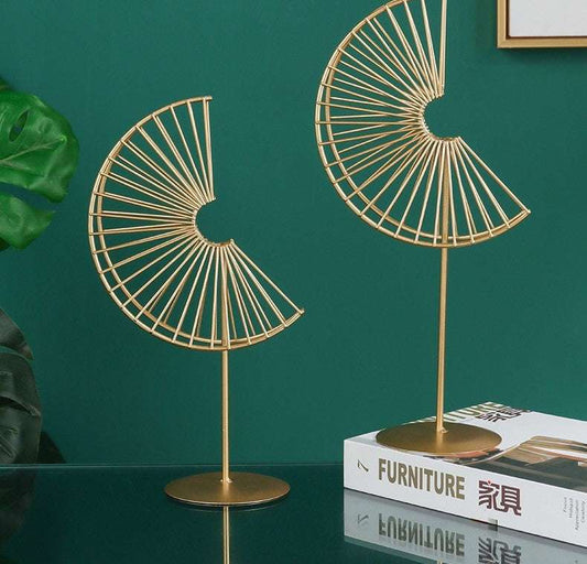 Luxury Iron Wire Unique Design Metal Home Tabletop Decoration with Marble Stand IDEALSTORES 