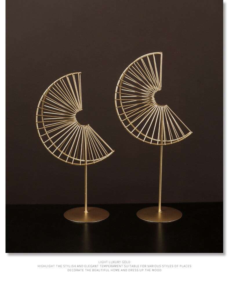 Luxury Iron Wire Unique Design Metal Home Tabletop Decoration with Marble Stand IDEALSTORES 