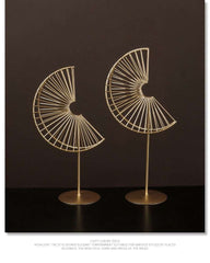 Luxury Iron Wire Unique Design Metal Home Tabletop Decoration with Marble Stand IDEALSTORES 