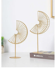Luxury Iron Wire Unique Design Metal Home Tabletop Decoration with Marble Stand IDEALSTORES 