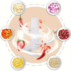 Manual Hand Push Chopper/Multifunctional Hand Pat Chopper and Mixer/Press Cutter Vegetable Meat Grinder 2L IDEALSTORES 