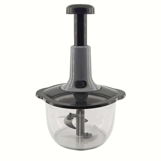 Manual Hand Push Chopper/Multifunctional Hand Pat Chopper and Mixer/Press Cutter Vegetable Meat Grinder 2L IDEALSTORES 